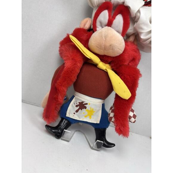 Vintage Yosemite Sam Plush Chef Hat "Ah Burned 'Em Again" Applause 1994 - Picture 2 of 7